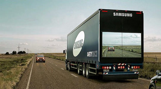 Samsung improves road safety by introducing transparent trucks