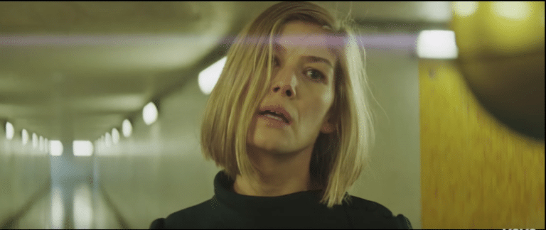 Rosamund Pike in “Voodoo in My Blood” by Massive Attack and Young Fathers