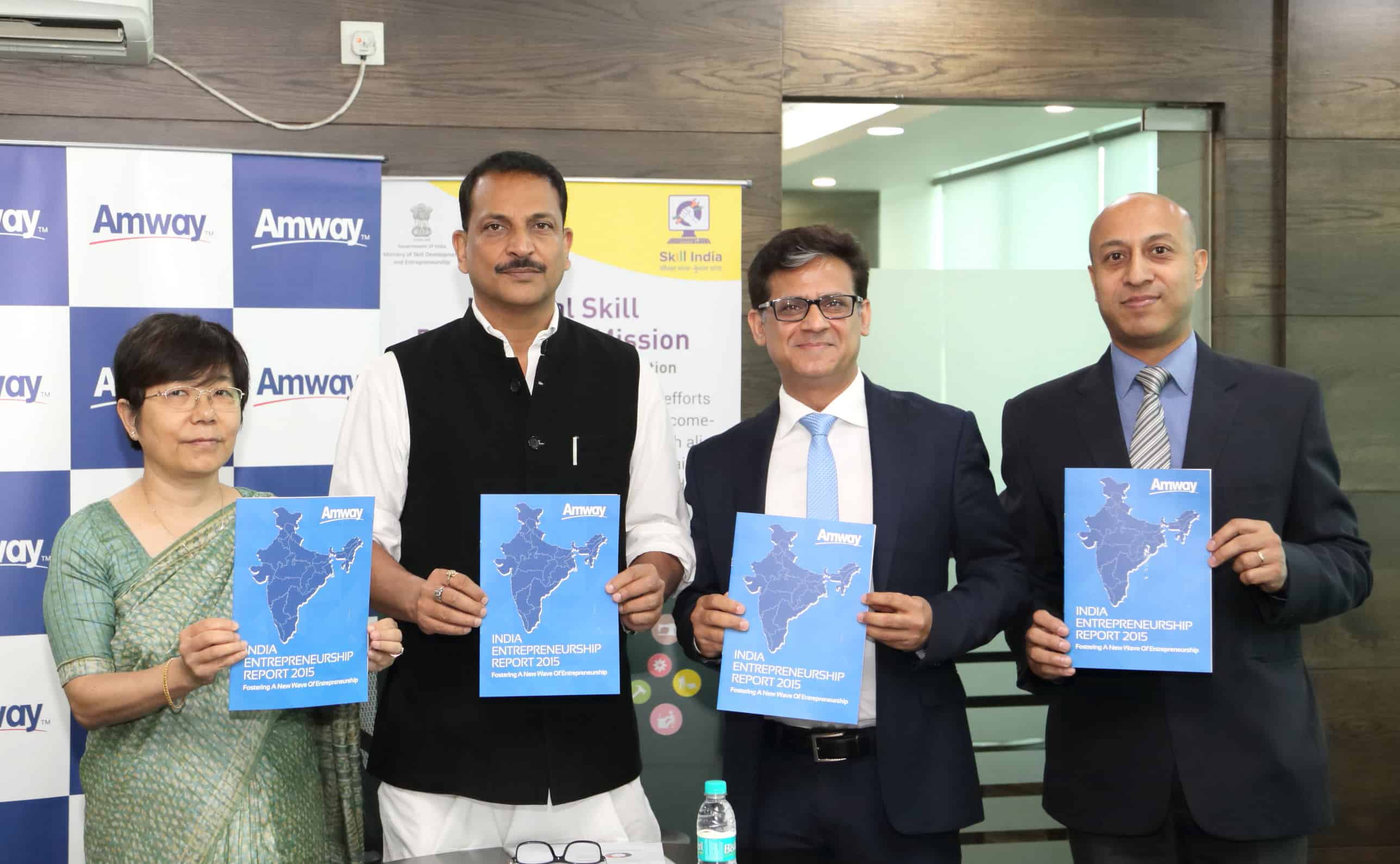 Pratap Singh Rudy launches the Amway India Entrepreneurship Report 2015- mybigplunge