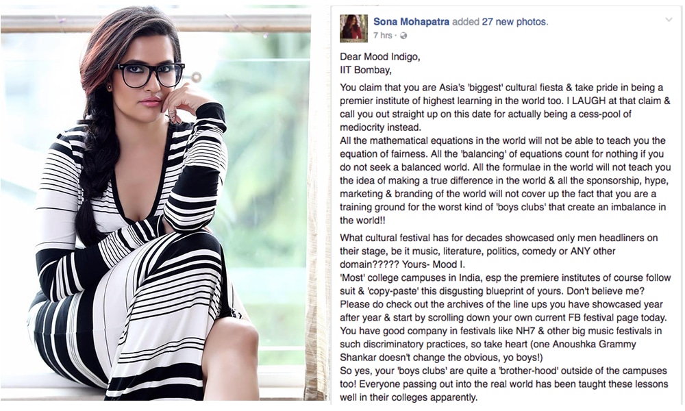 Sona Mohapatra criticises IIT Mumbai, a case of a business deal going sour or more?
