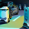 Volkswagen designs mobile charging robot