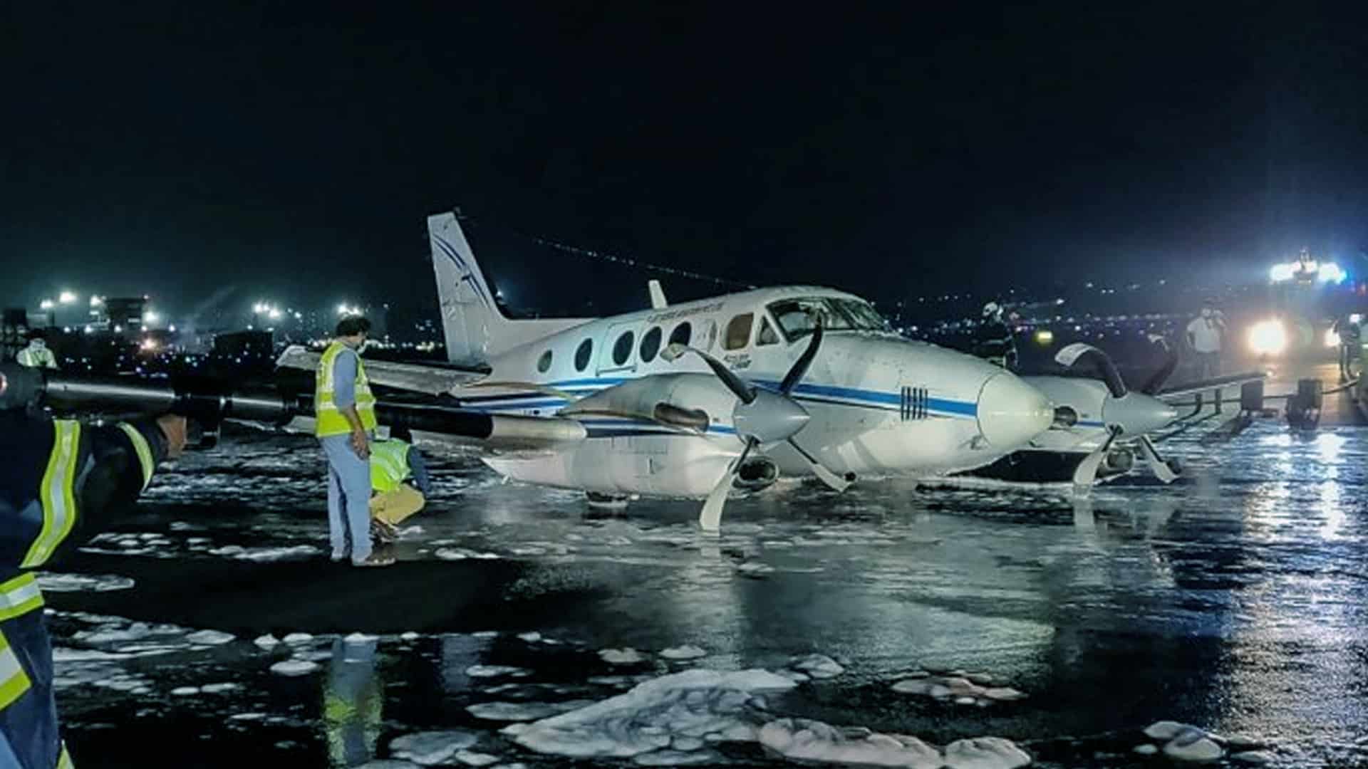 Chartered plane makes belly-landing at Mumbai airport; all five passengers safe