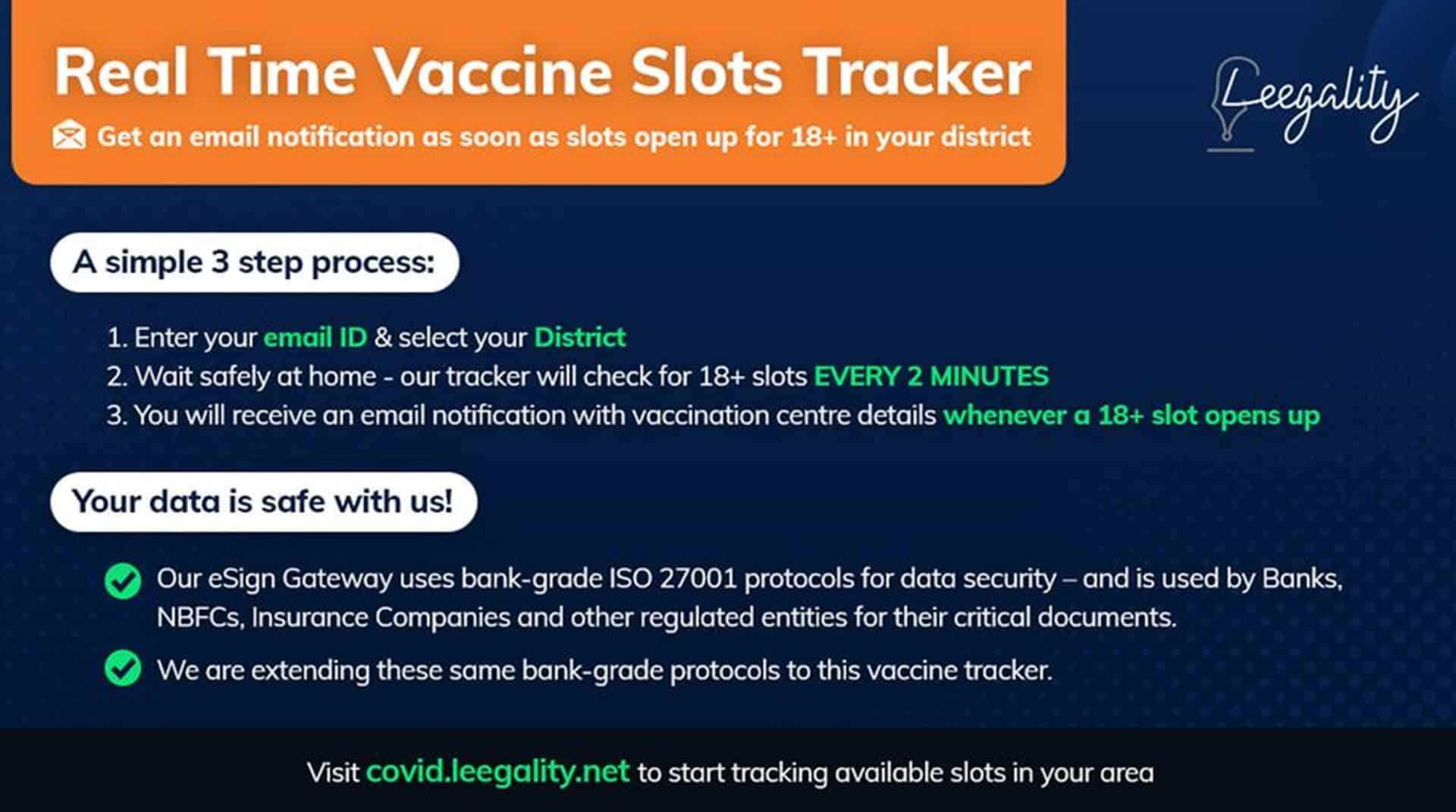 vaccine-slot tracker leegality