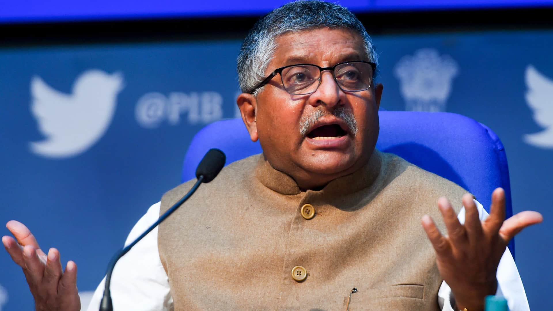 Twitter temporarily denies access to IT Minister Prasad's account
