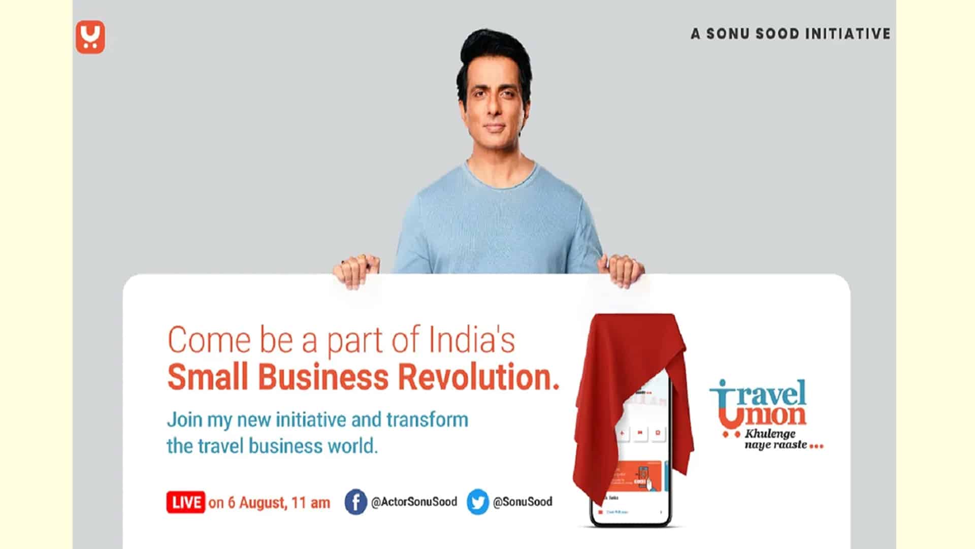 Sonu Sood launches travel tech startup Travel Union for rural entrepreneurs