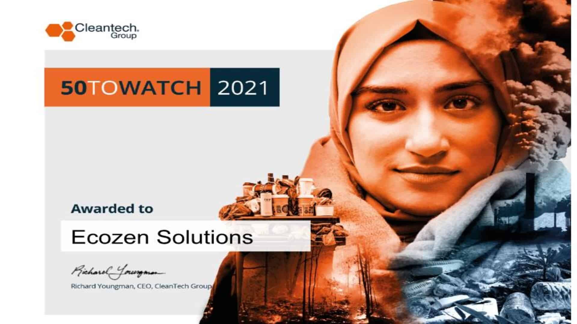 Ecozen makes it to Cleantech Group 50 Watch List