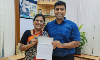 Lionel Charles, CEO and Founder, IndiaFilings with his mother