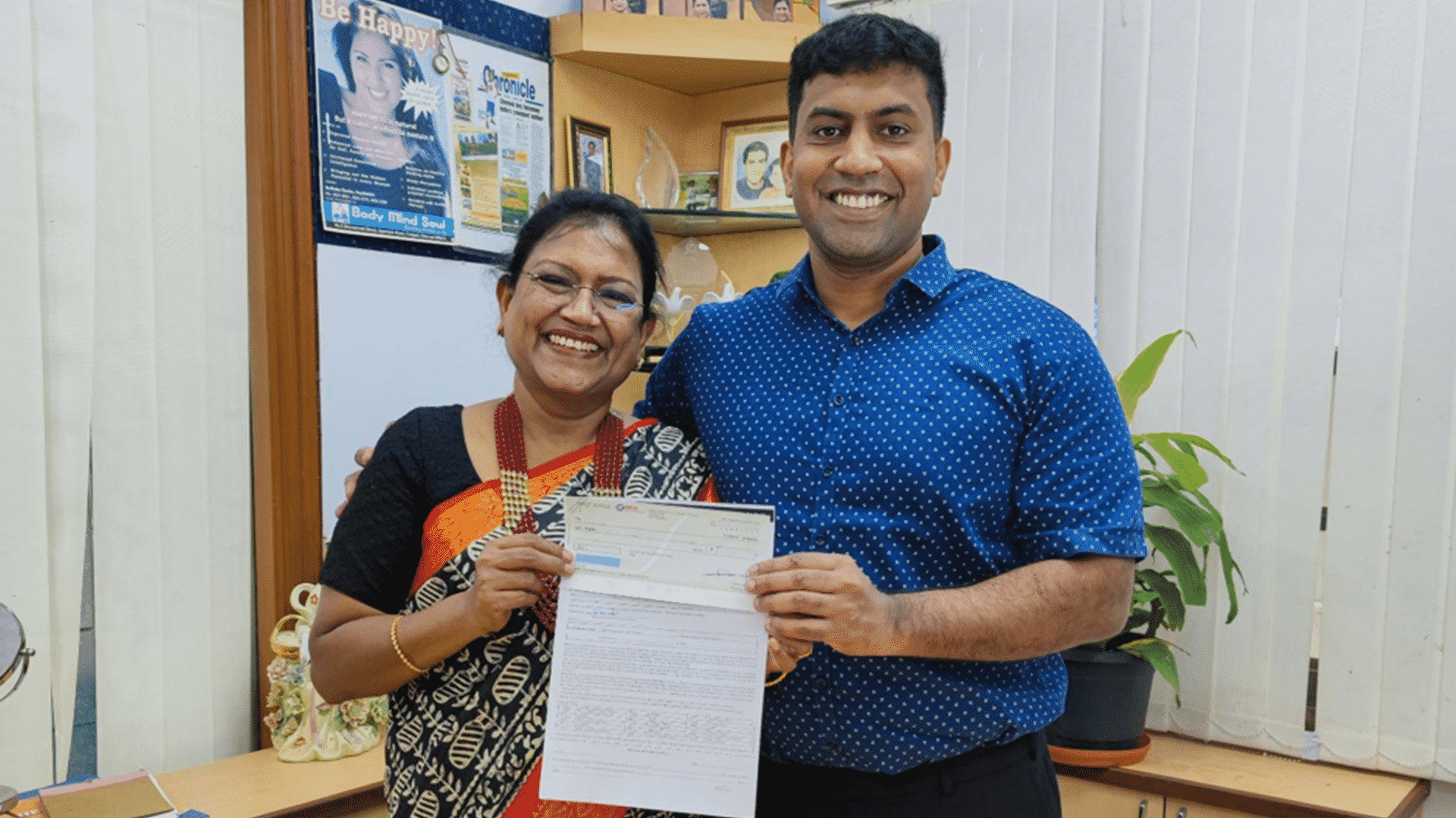Lionel Charles, CEO and Founder, IndiaFilings with his mother
