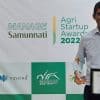 Dr. Kishore Indukuri, Founder, Sid’s Farm during the MANAGE-Samunnati Agri-Start-up Awards function