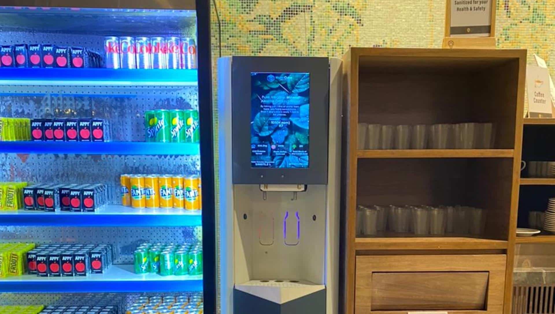 AI enabled smart hydration system installed at airport lounges