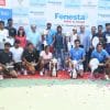 Mr.Ajay Shriram, Mr Bajrang Punia, Mr. Saket Jain, Ms. Susmita Nag, Mr.Anil Khanna with the winners and runners-up of Fenesta Open 2022 Finals-1