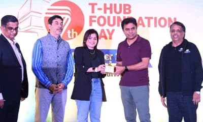 Devidutta Dash, Founder & CEO, being honored by the Honourable Minister Shri KT Rama Rao at T-Hub