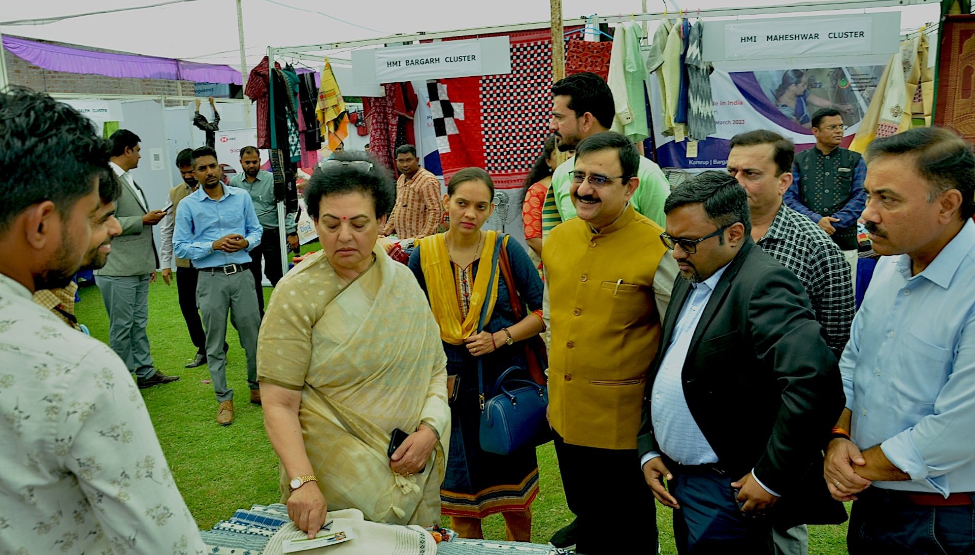 Rekha Sharma, Chairperson, NCW, at the exhibition at Women in Leadership Conclave