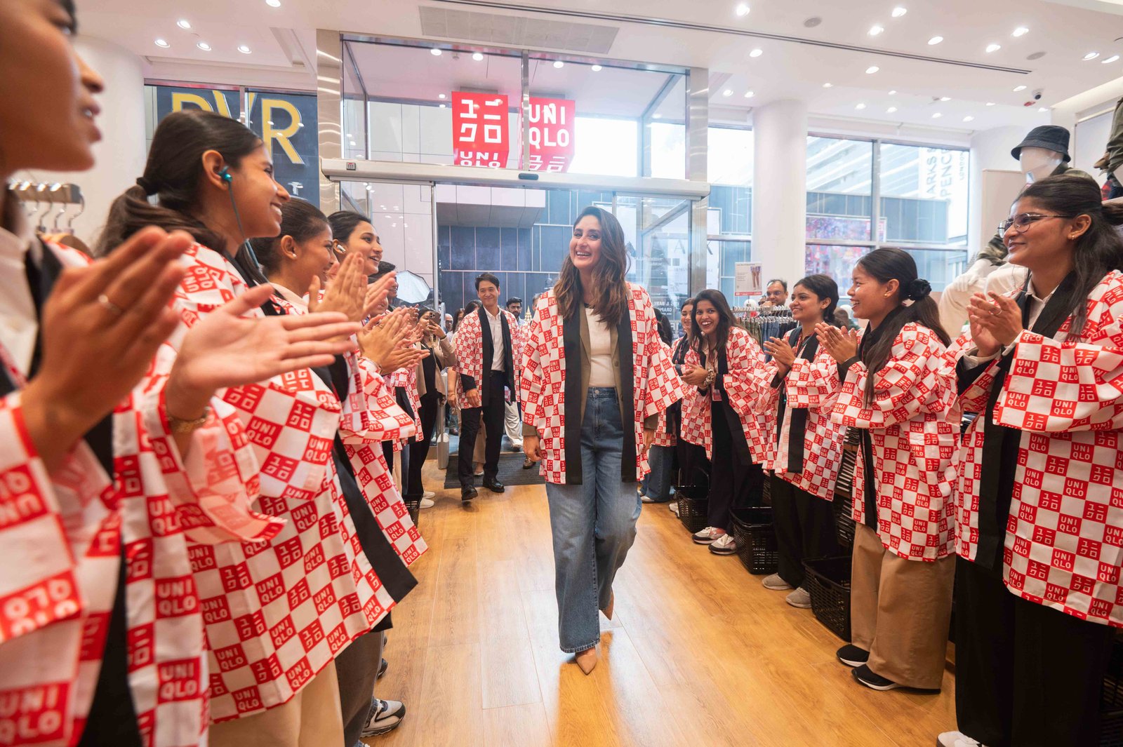 Bollywood actress and UNIQLO Brand Ambassador in India, Kareena Kapoor Khan at UNIQLO Phoenix Palladium Launch_UNIQLO Opens Store in Mumbai with Kareena Kapoor Khan