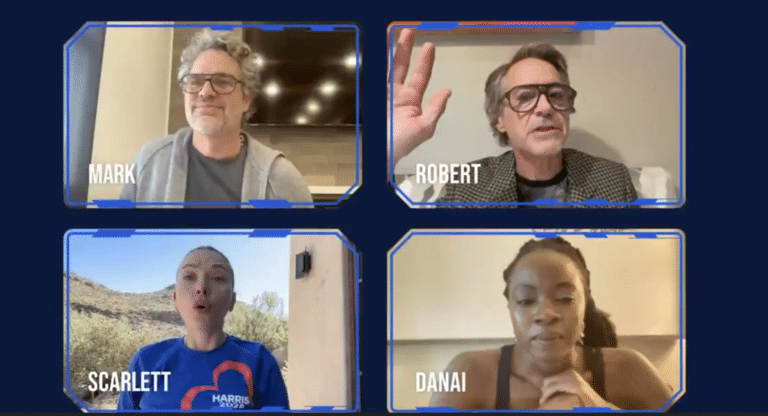 The Avengers Assemble to Endorse Kamala Harris in High-Stakes Election Battle Against Donald Trump | Chris Evans, Robert Downey Jr., Mark Ruffalo, Danai Gurira, Don Cheadle Paul Bettany | Marvel