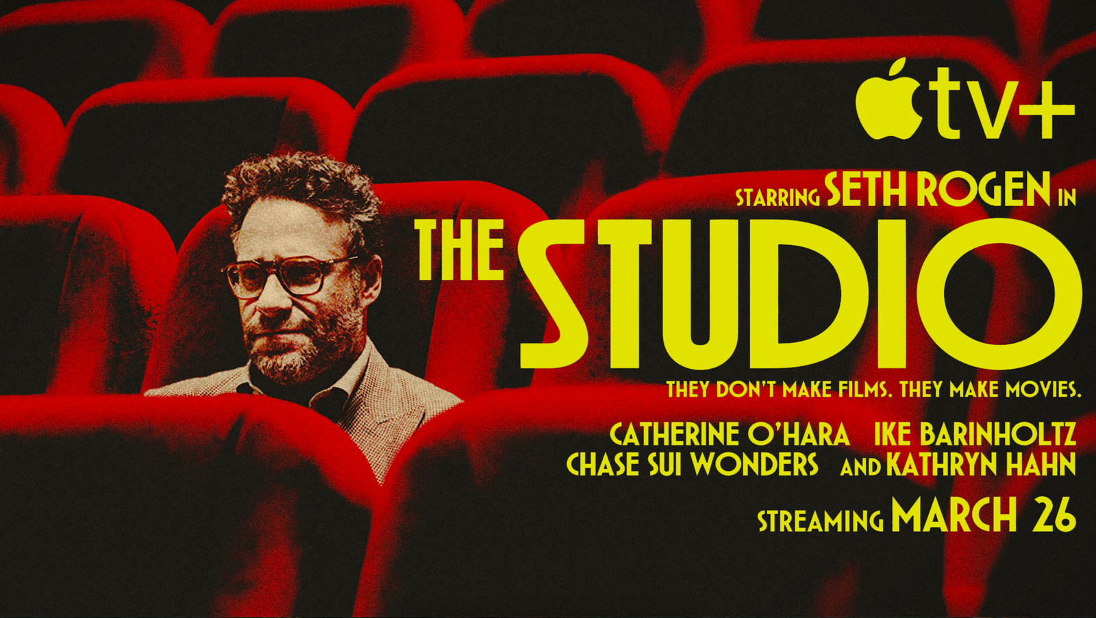 Apple TV+ Sets Global Premiere for Star-Studded Comedy 'The Studio', Trailer out Seth Rogen Martin Scorsese, Charlize Theron, Ron Howard Catherine O’Hara Lionsgate Kathryn Hahn, Ike Barinholtz, Chase Sui Wonders Bryan Cranston The Studio trailer