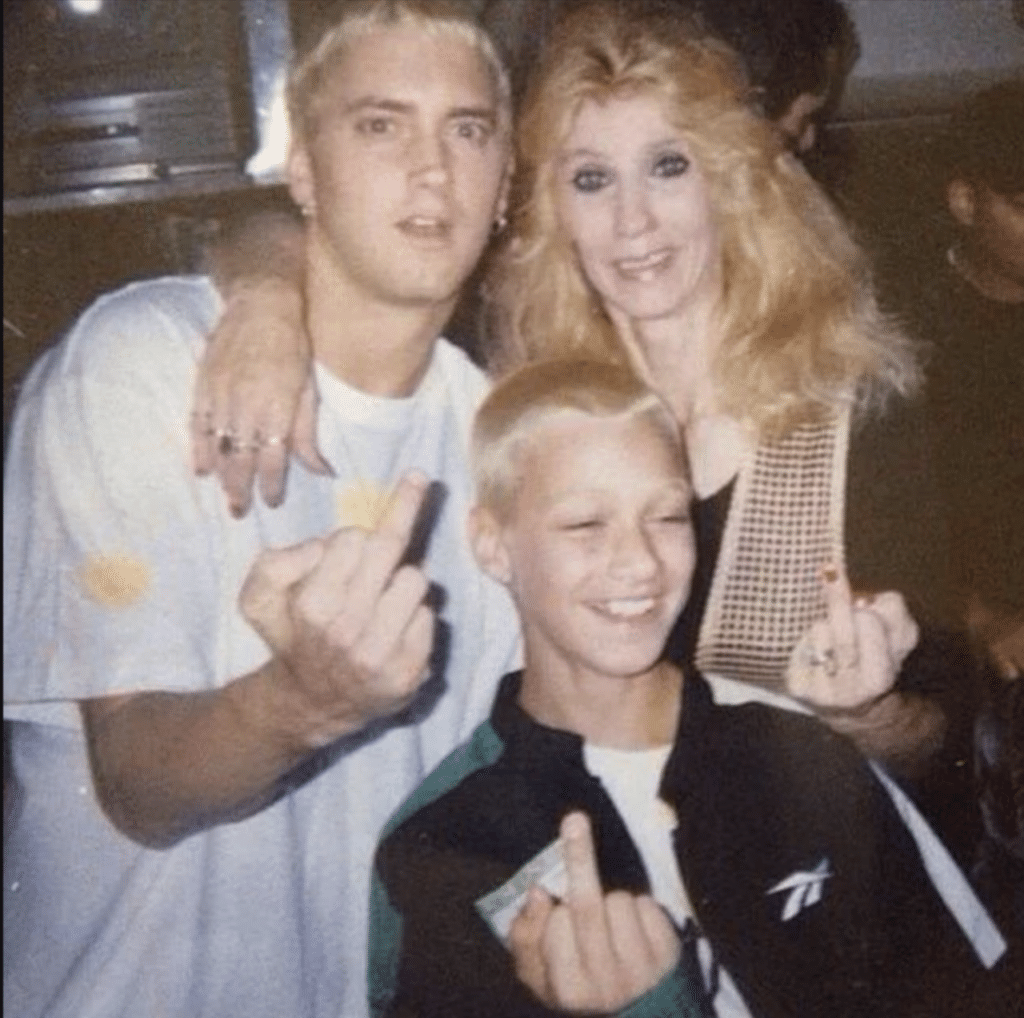 Eminem with Mother Debbie Nelson and Half brother Nate