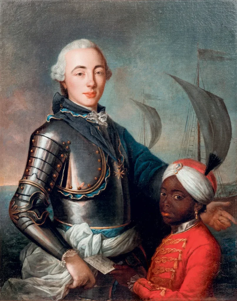 Met Gala 2025 Black Dandyism Workshop of Jean-Marc Nattier, Roch Aza et Louis Armand Constantin Rohan, prince de Montbazon (1732–1794), 1758.Photo David Gallard/Château des ducs de Bretagne, Musée d’histoire de Nantes