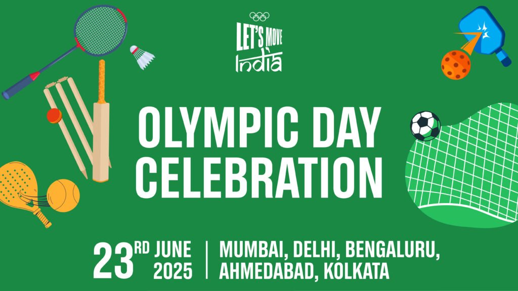 IOC, Abhinav Bindra Foundation, and Reliance Foundation : Campaign for Olympic Day 2025 Lets Move +1 Campaign