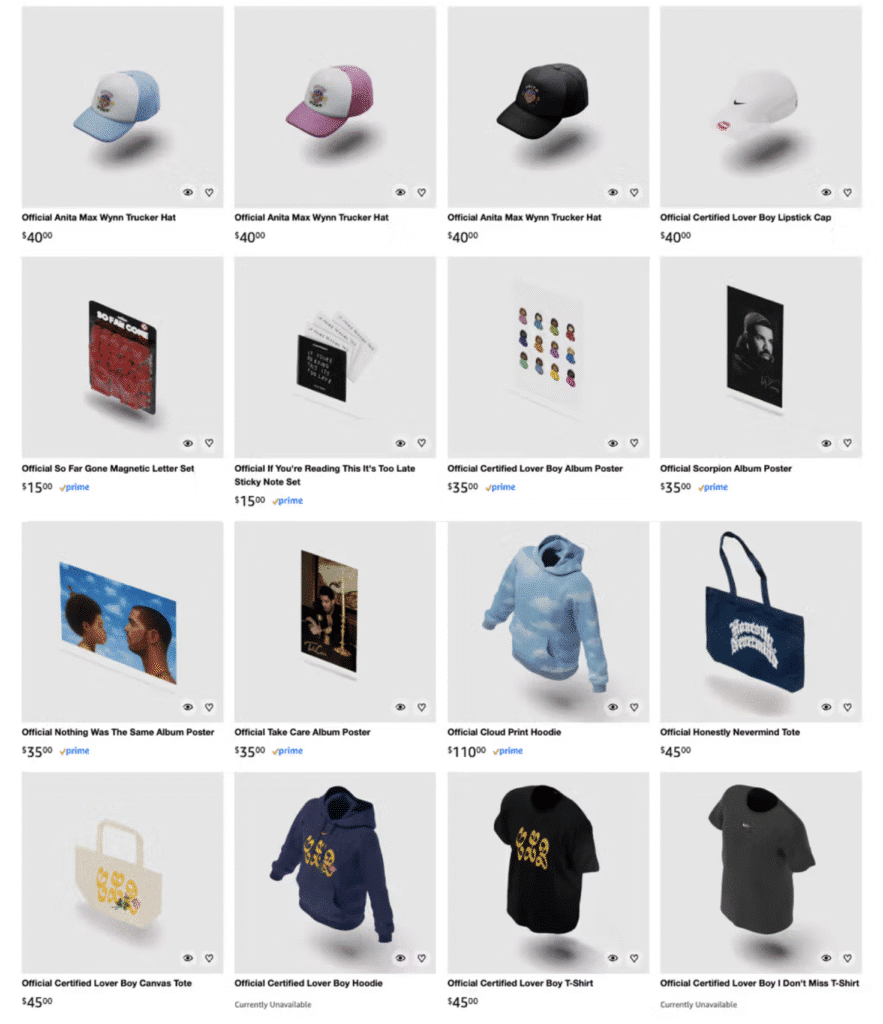 The Drake Warehouse Merch on Amazon