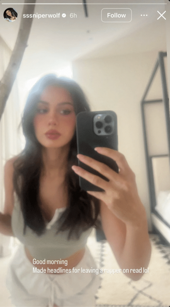 SSSniperWolf — real name Alia Shelesh, Responds to Drake