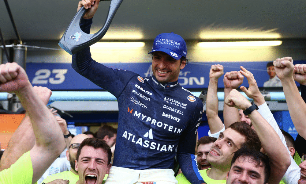 Carlos Sainz secured Williams’ first podium since 2017