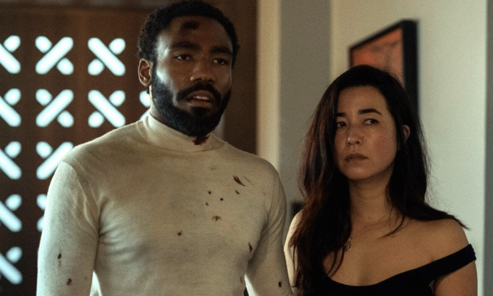 Donald Glover and Francesca Sloane in Mr. & Mrs. Smith Season 1