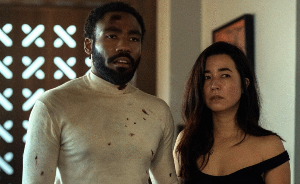 Donald Glover and Francesca Sloane in Mr. & Mrs. Smith Season 1