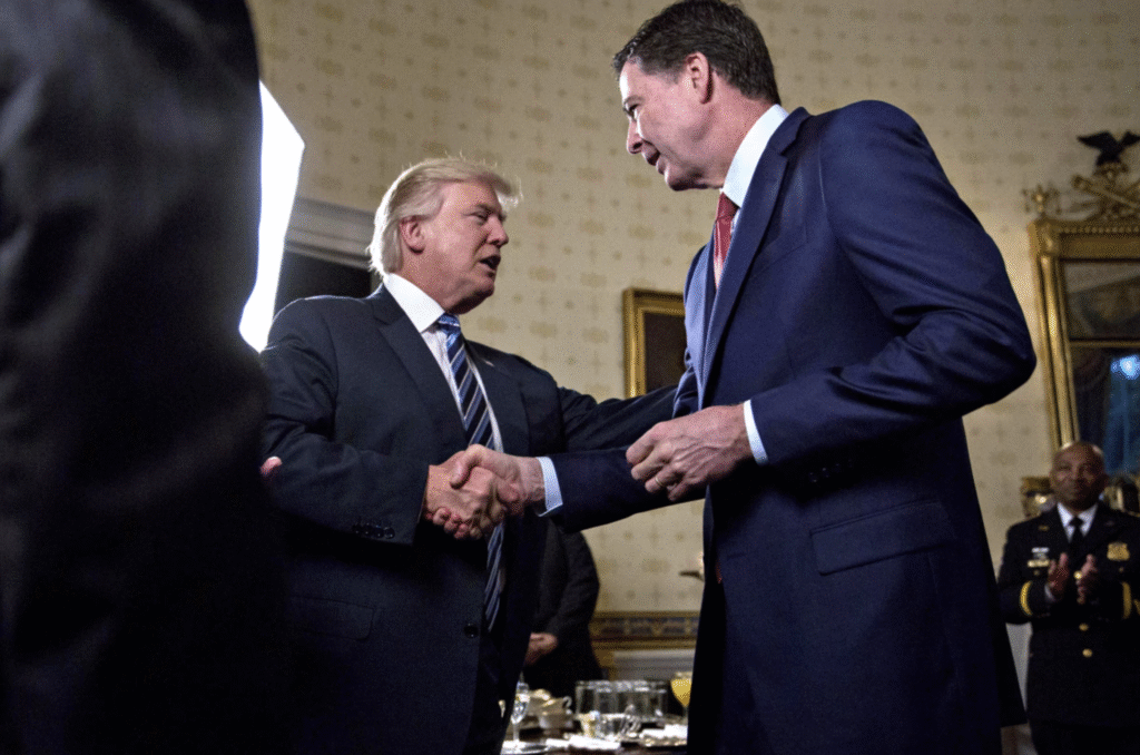 Donald Trump with James Comey