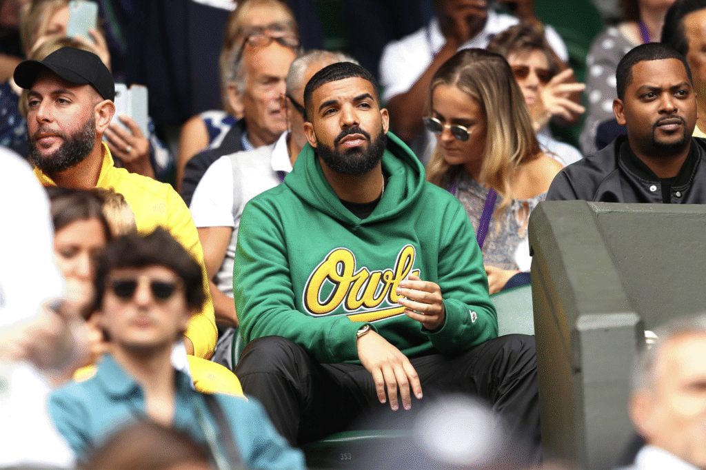 Drake at Wimbledon - Watching Serena Williams Match