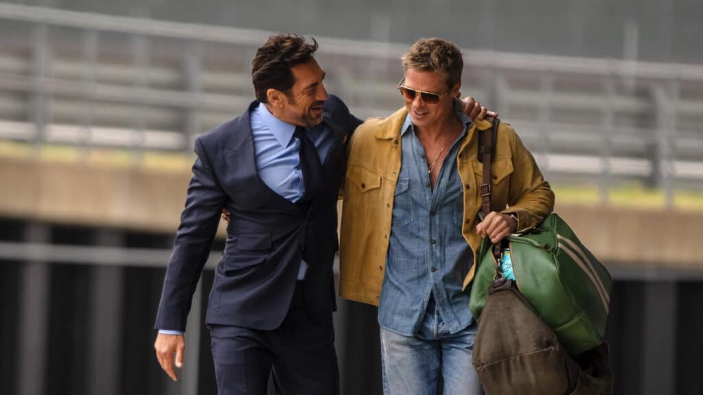 Brad Pitt with Javier Bardem in F1 : The Movie