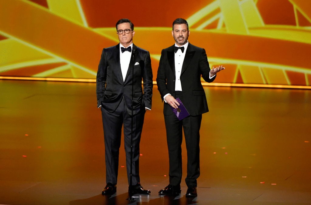 Jimmy Kimmel and Stephen Colbert