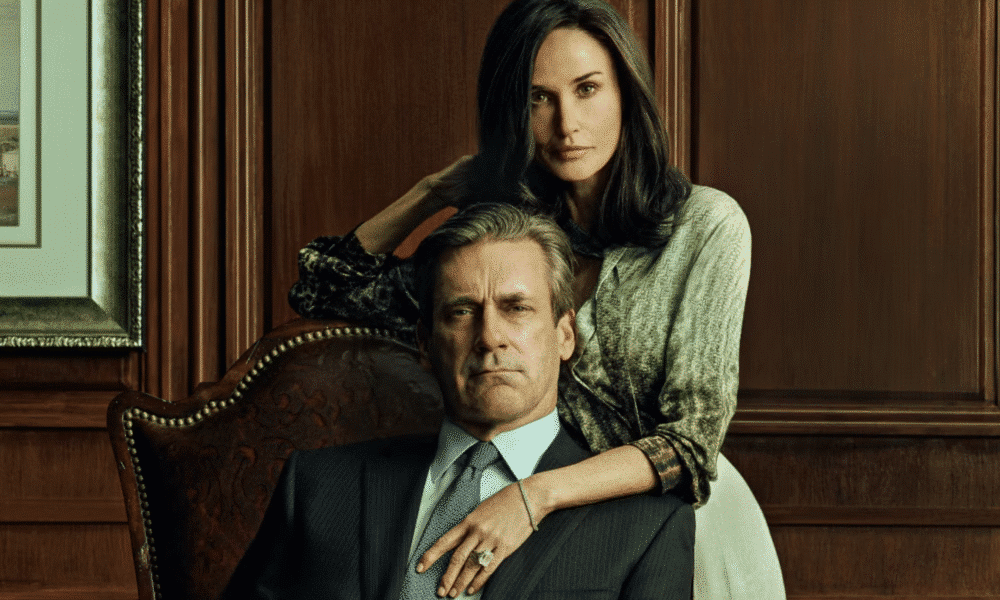 Jon Hamm and Demi Moore in Landman Season 1