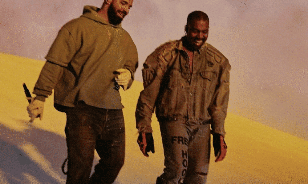 Kanye West and Drake as on stage collaborators