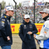 Max Verstappen with Isack Hadjar and Yuki Tsunoda - Red Bull Racing