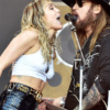 Miley Cyrus with father Billy Ray Cyrus