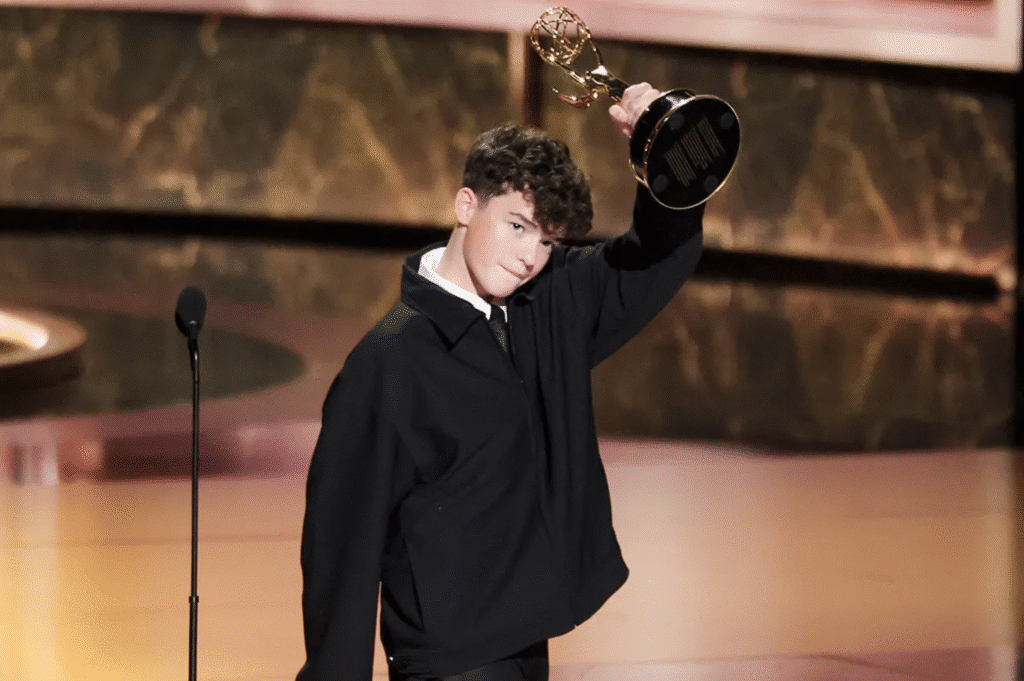 Owen Cooper at the Emmy Awards