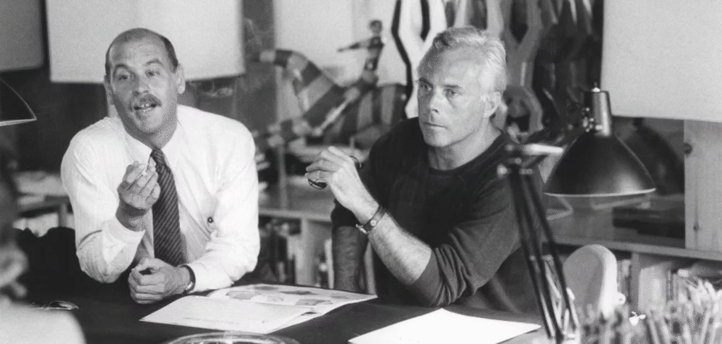 Sergio Galeotti and Giorgio Armani