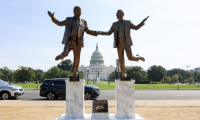 Trump-Epstein Statue Removed From National Mall After Stirring Uproar Secret Handshake project friendship