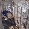 Aurelien Fontenoy Cycling Up the Eiffel Tower