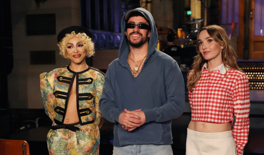 Bad Bunny Responds to Super Bowl Critics on SNL