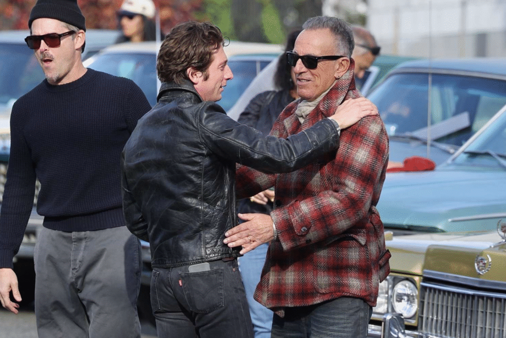 Bruce Springsteen with Jeremy Allen White at the sets of Scott Cooper's 'Deliver Me From Nowhere'