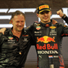 Christian Horner and Max Verstappen