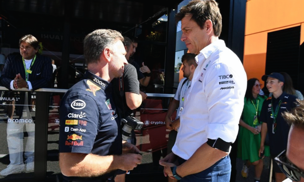Christian Horner with Toto Wolff