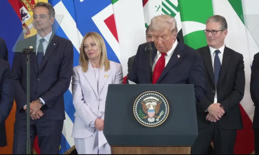 Donald Trump at the Ceasefire Summit in Egypt