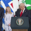 Donald Trump at the Ceasefire Summit in Egypt