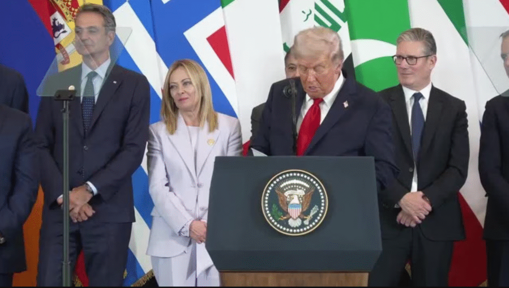 Donald Trump at the Ceasefire Summit in Egypt