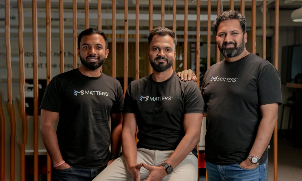 From Left to Right - Harsh Sahu, Co-Founder & CTO at Matters.AI, Keshava Murthy, Co-Founder & CEO at Matters.AI, Dhiraj Khare, CRO at Matters.AI.AI