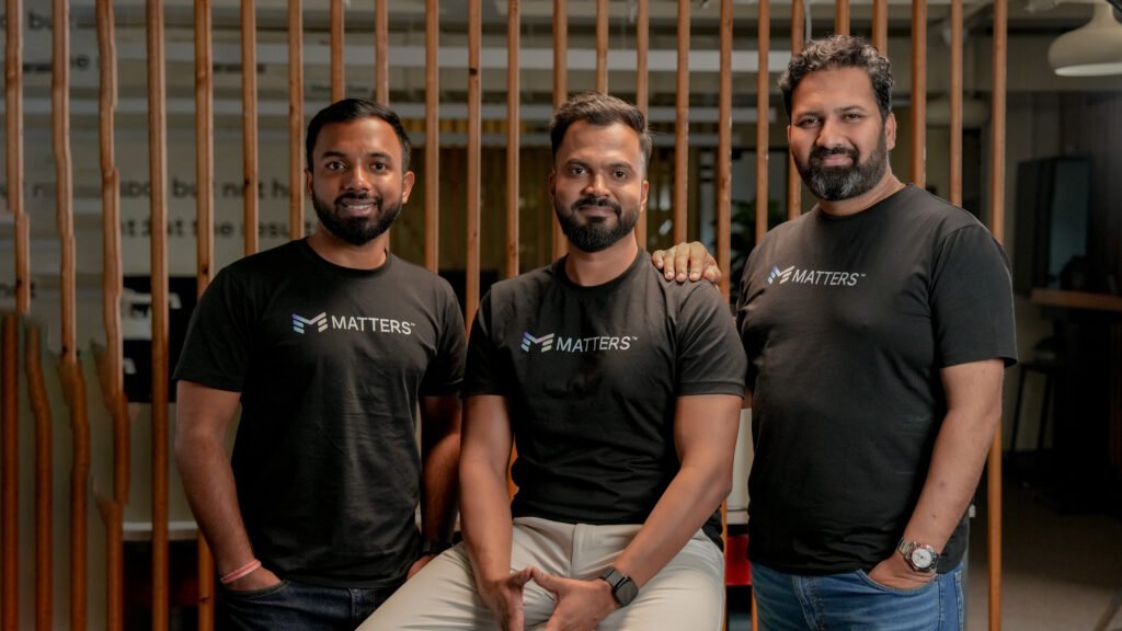 From Left to Right - Harsh Sahu, Co-Founder & CTO at Matters.AI, Keshava Murthy, Co-Founder & CEO at Matters.AI, Dhiraj Khare, CRO at Matters.AI.AI