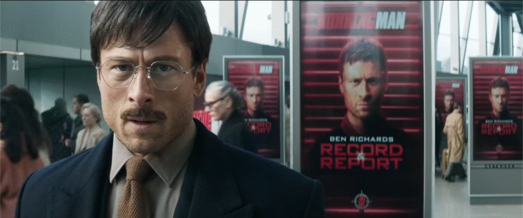 Glen Powell in The Running Man Directed by Edgar Wright